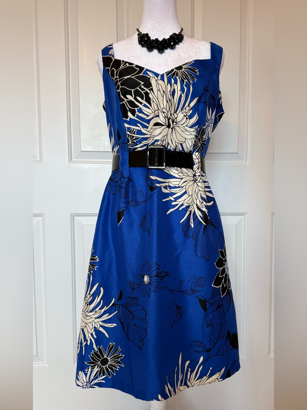 Sheri Martin Royal Blue Floral Dress